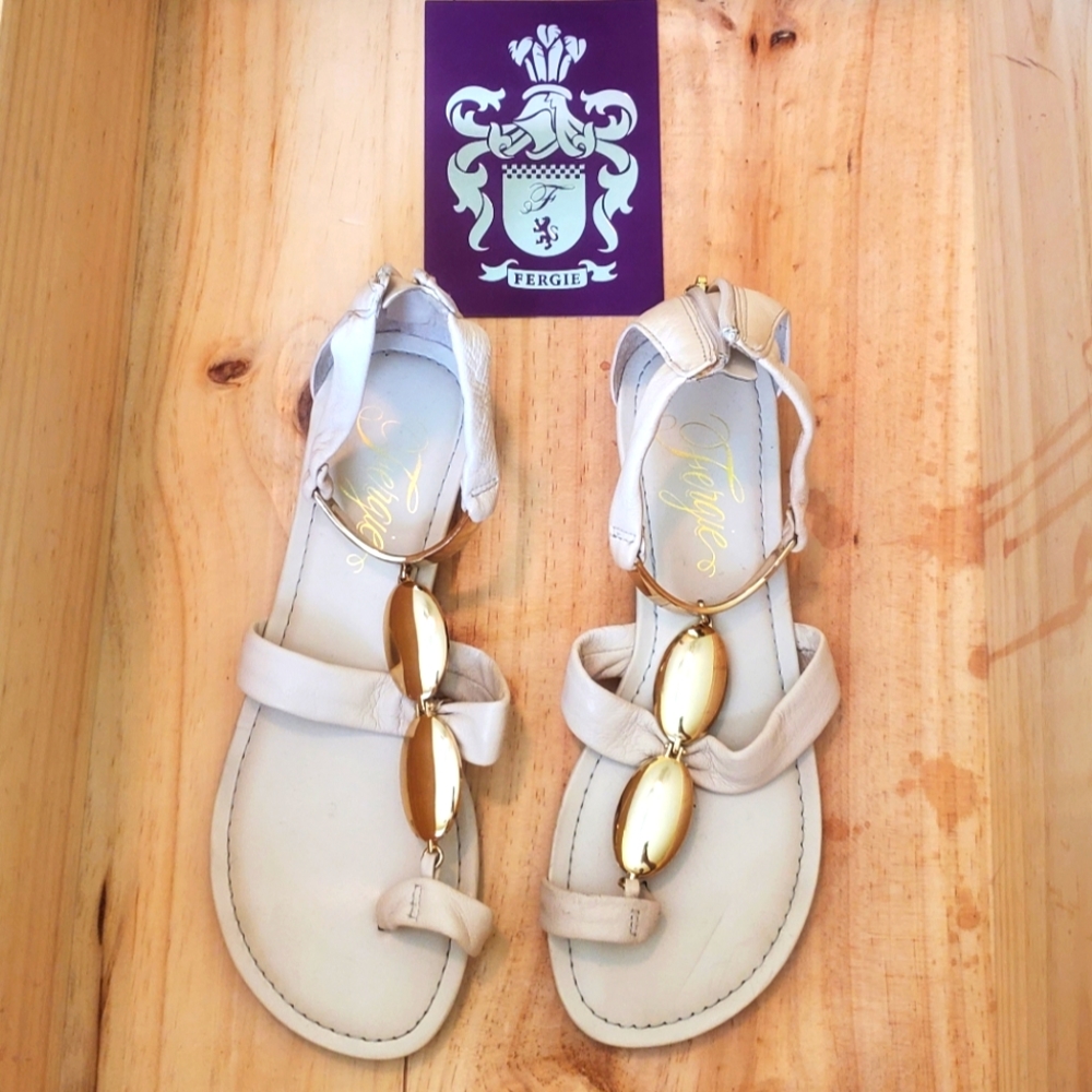 Fergie | creamy gold sandals